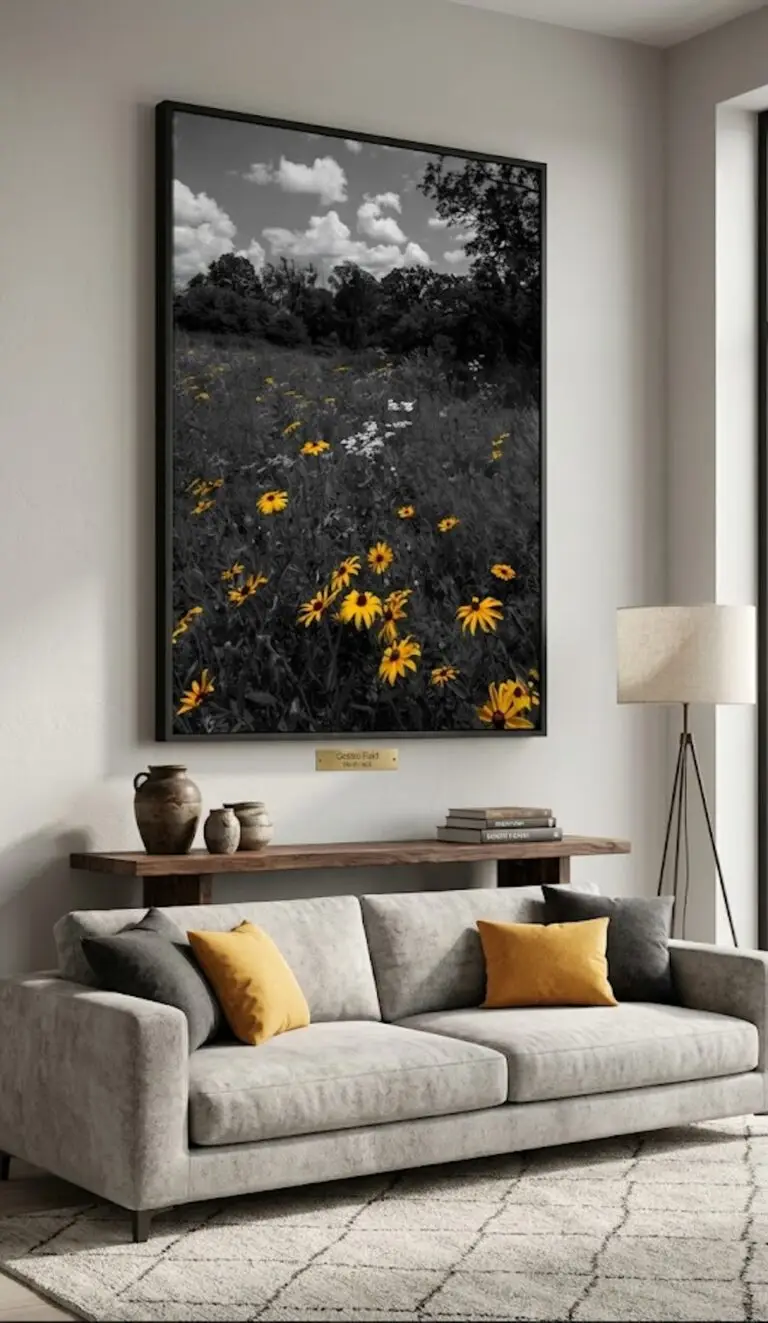 B.W. Black-eyed Susan Field w-Clouds MockUp 2