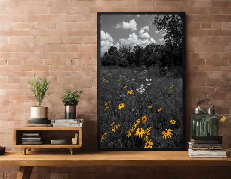 Black-Eyed Susan Sunflowers Shelf MockUp
