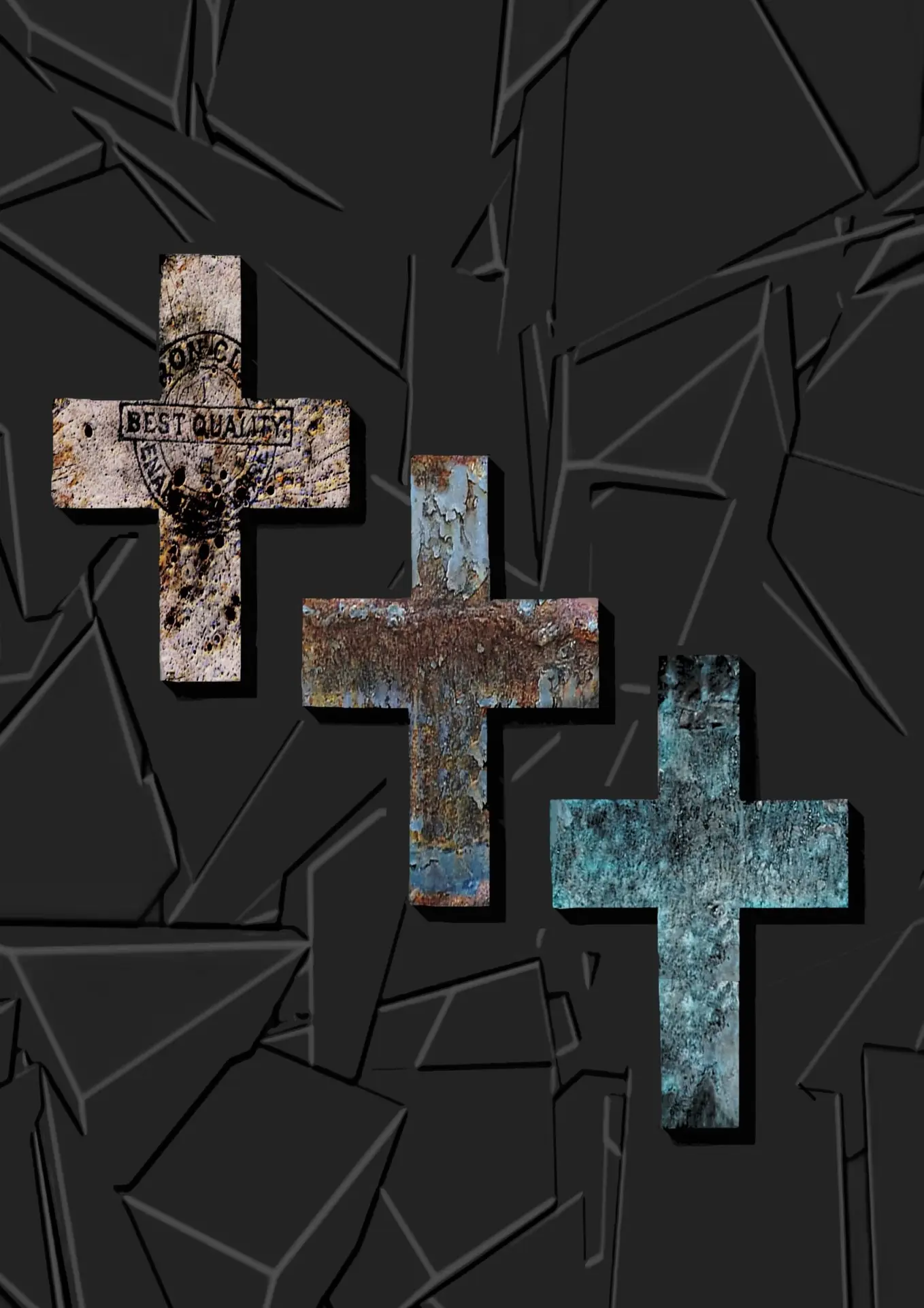 Copy of Wholeness in Fragments/Cross - A:2 Ratio - 420x594mm