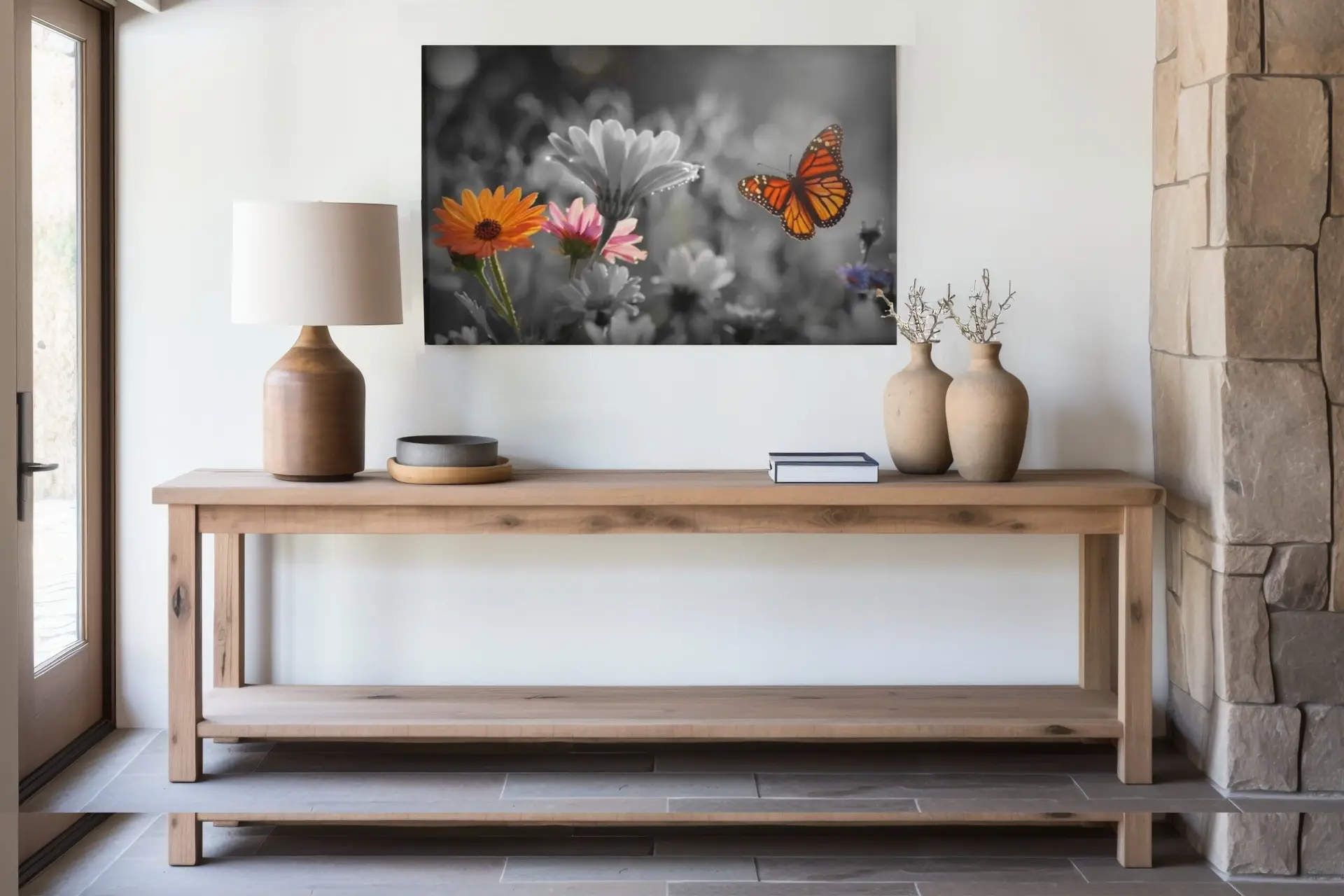 Finding Light: Monarch Butterfly & Transvaal Daisies Art - Image 2