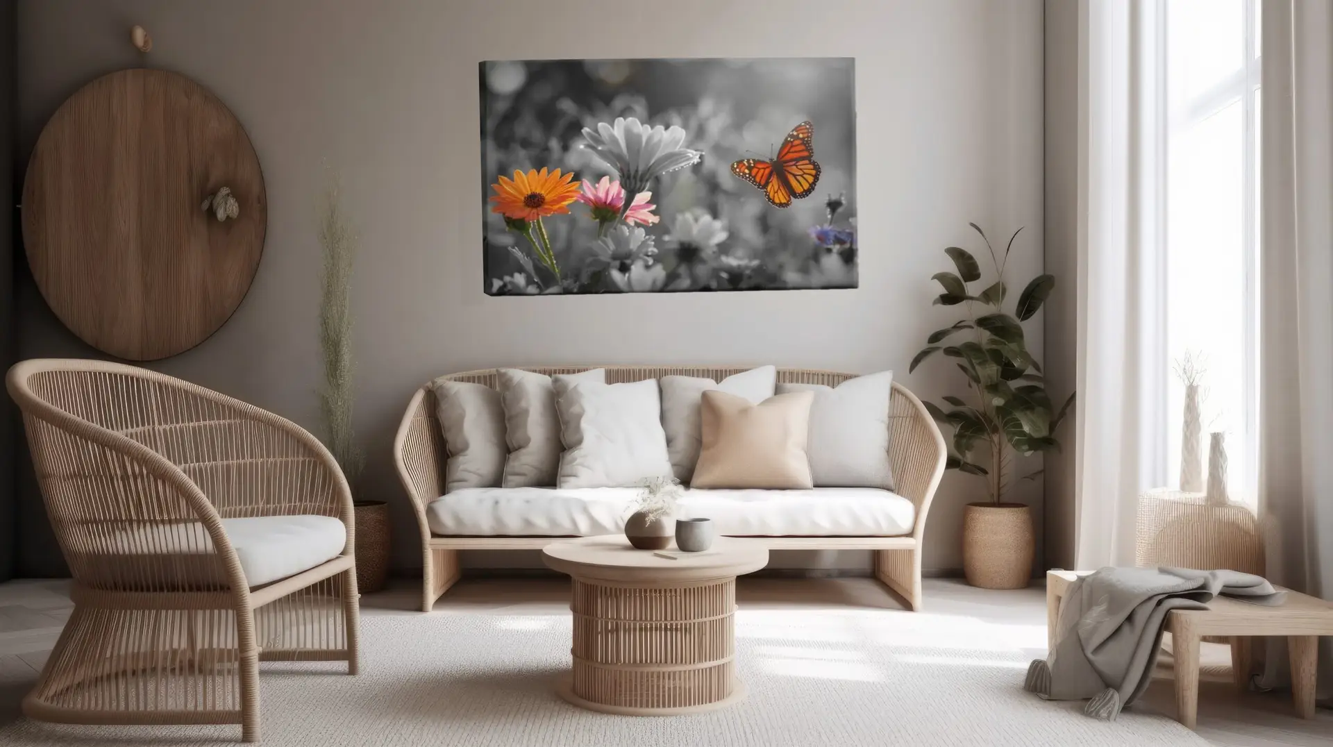 Finding Light: Monarch Butterfly & Transvaal Daisies Art - Image 6