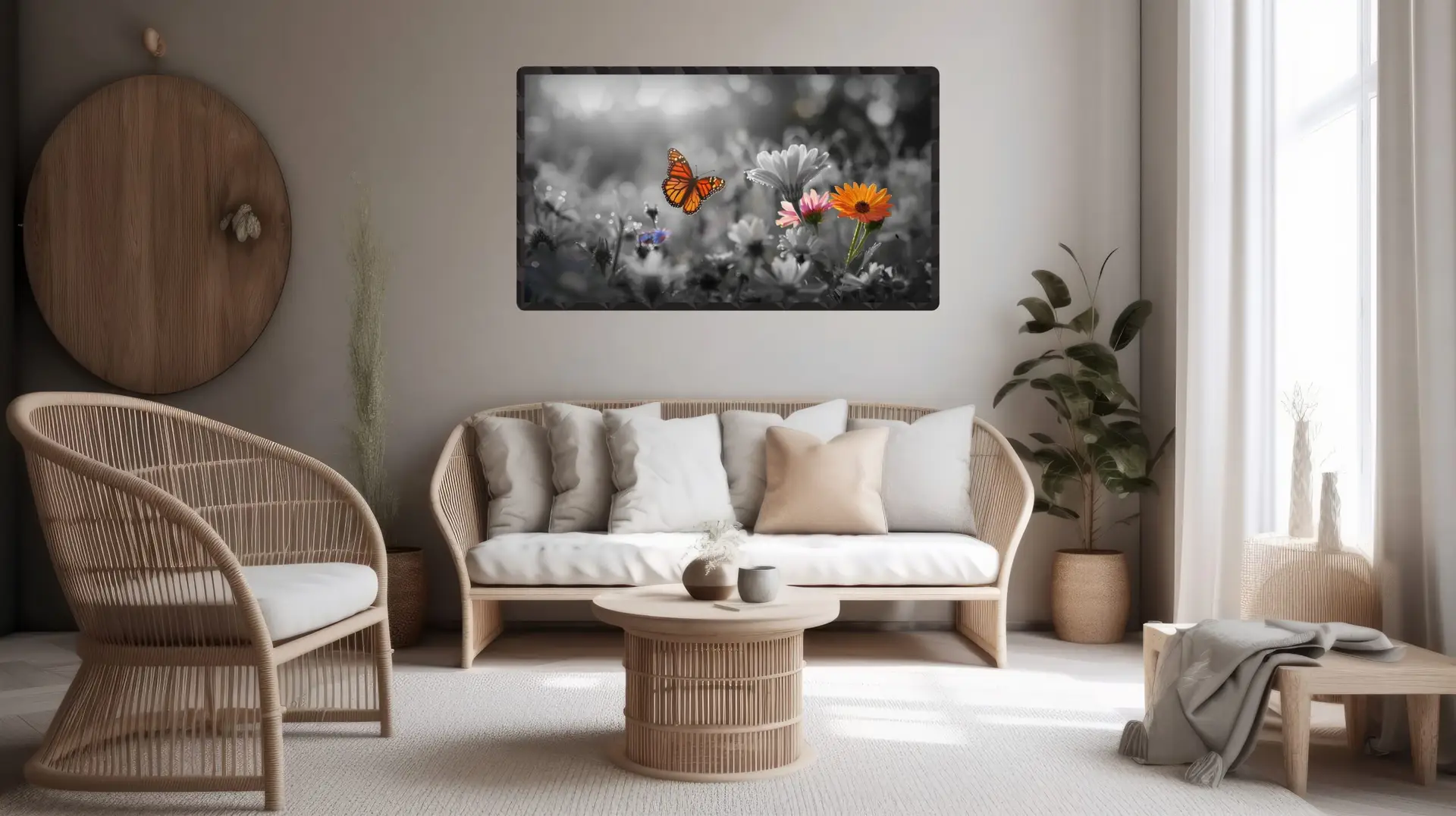 Finding Light: Monarch Butterfly & Transvaal Daisies Art - Image 5