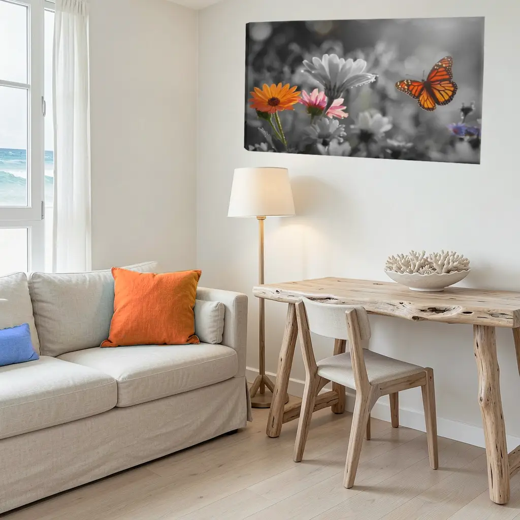 Finding Light: Monarch Butterfly & Transvaal Daisies Art - Image 4