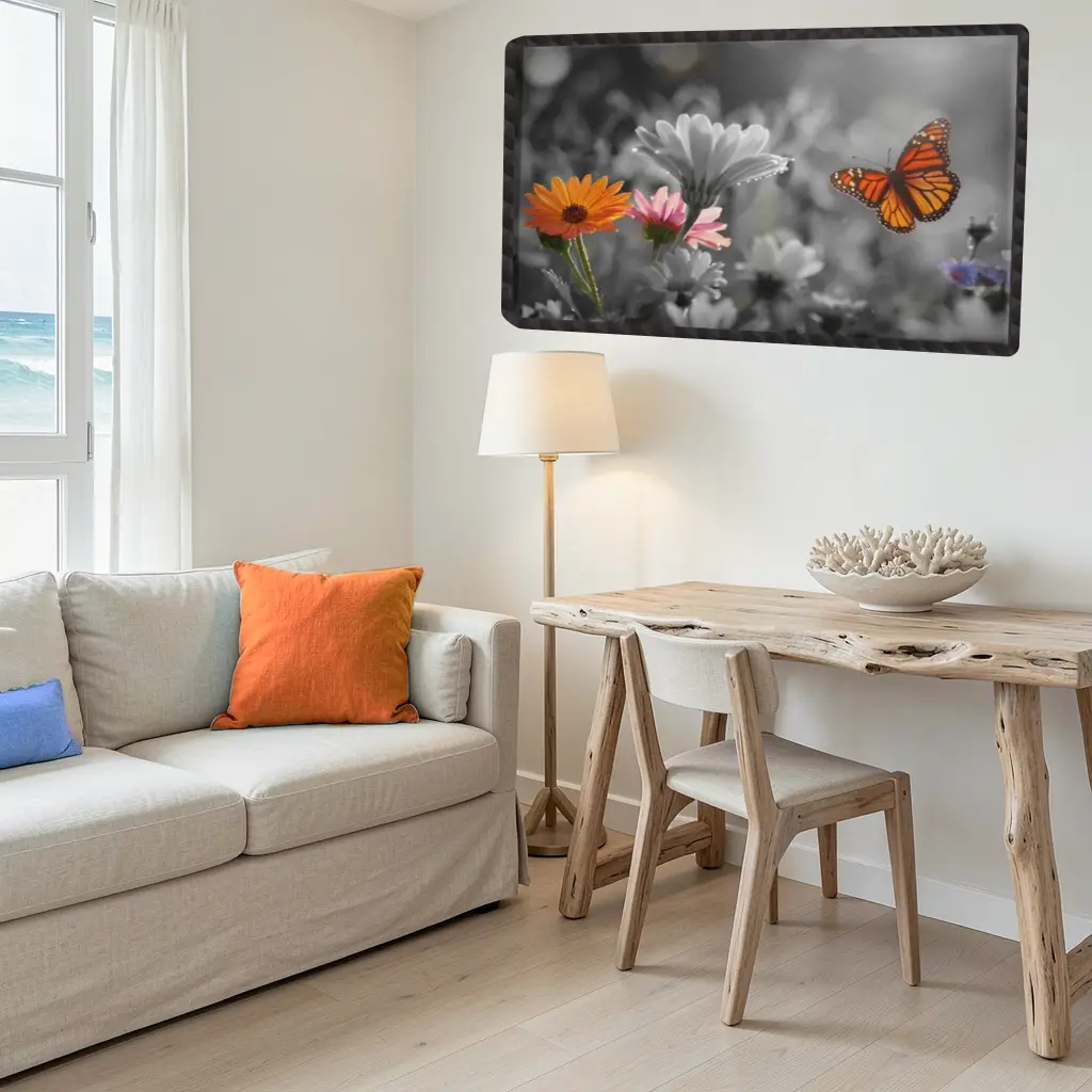 Finding Light: Monarch Butterfly & Transvaal Daisies Art - Image 3
